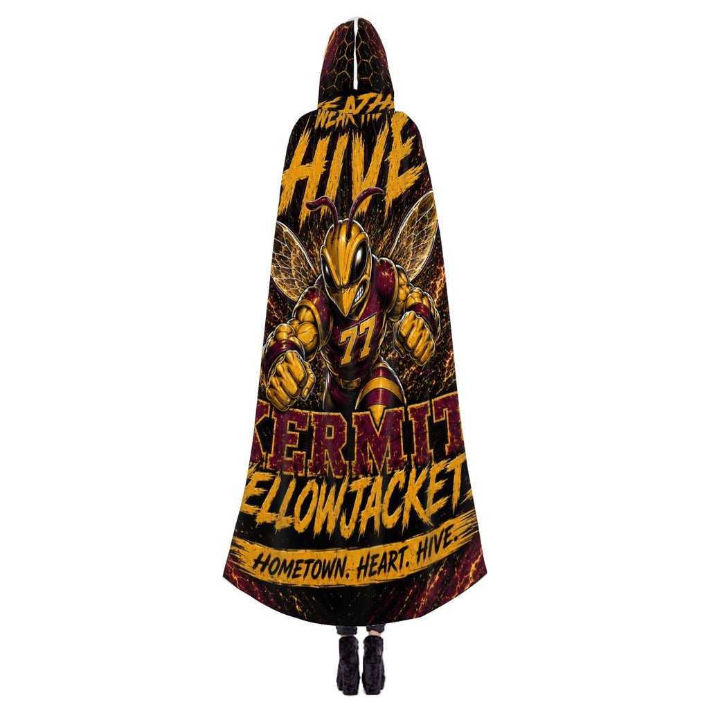 "Wear the Hive” Yellowjackets Hooded Cloak
