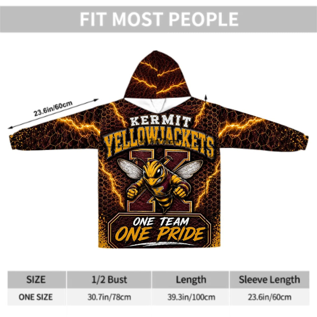 Kermit Yellowjackets Adult Blanket Hoodie – One Team One Pride