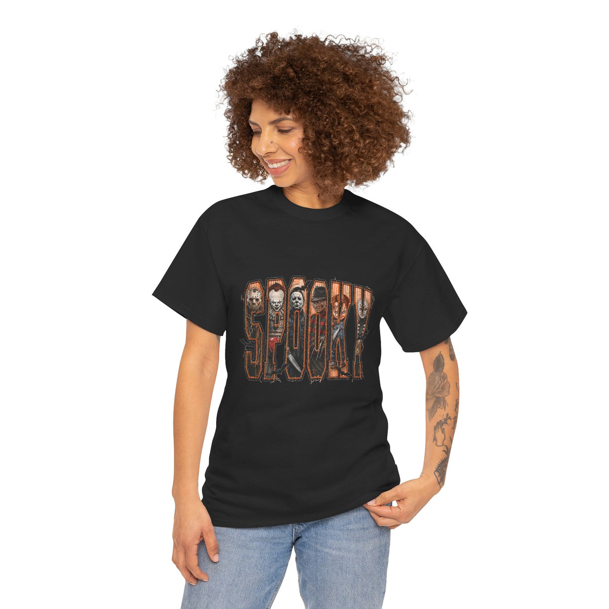 Skull & Bones 'Skullk' Graphic Tee — Gothic Horror Skull Lettering T‑Shirt
