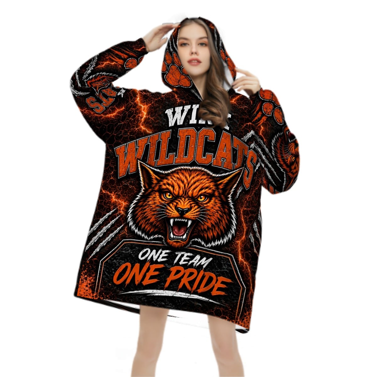 Wink Wildcats Adult Blanket Hoodie – One Team One Pride