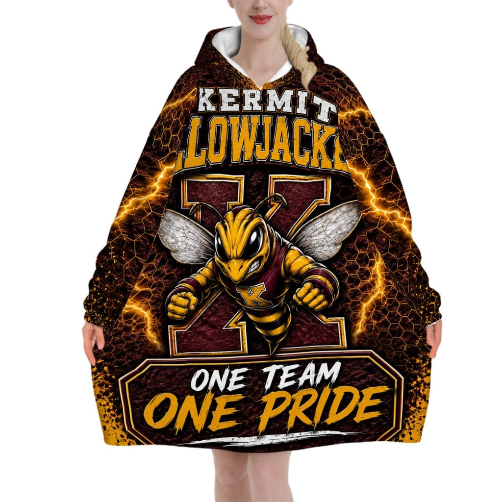 Kermit Yellowjackets Adult Blanket Hoodie – One Team One Pride