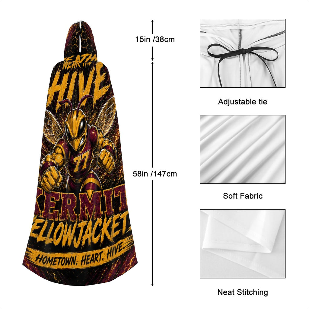 "Wear the Hive” Yellowjackets Hooded Cloak