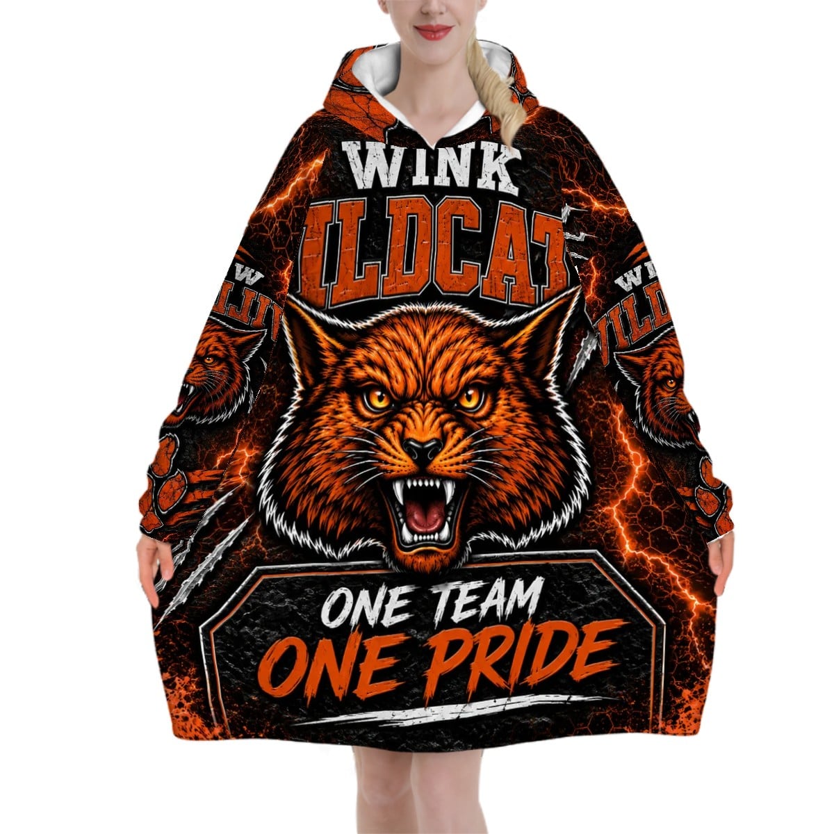 Wink Wildcats Adult Blanket Hoodie – One Team One Pride